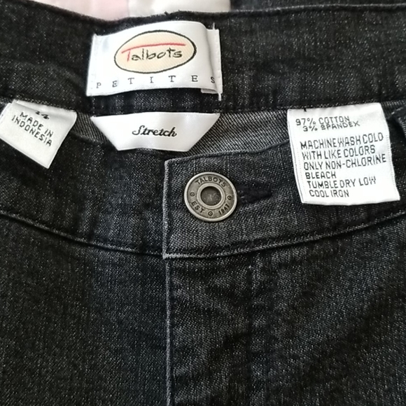 Talbot stretch basic black Jean.  Size 14P - Picture 2 of 3